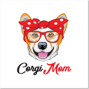 'Hanging With Corgi Mom' Adorable Corgis Dog Posters and Art